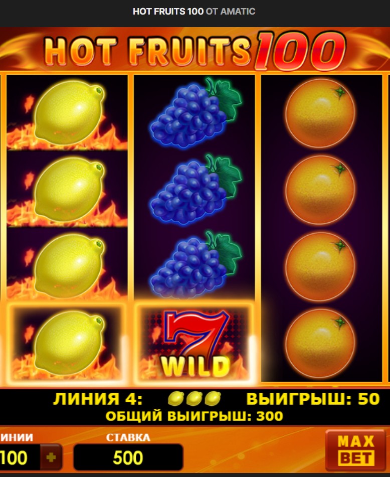 Hot Fruits 100 + Amatic