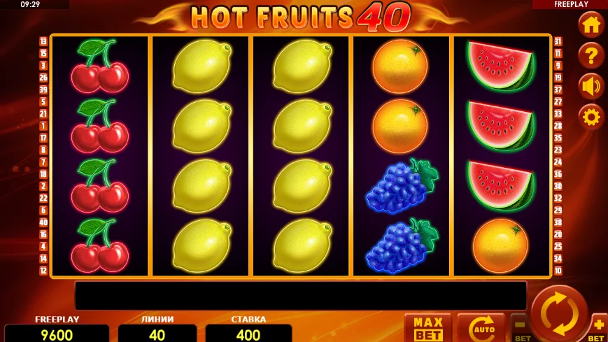 Линейка слотов Hot Fruits